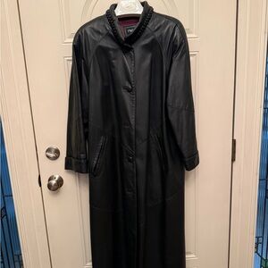 Wilsons Leather Black Trench Coat